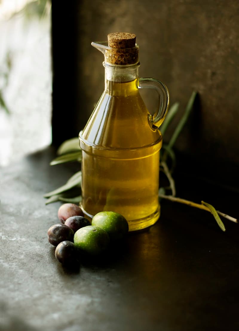 Extra virgin olive oil being poured