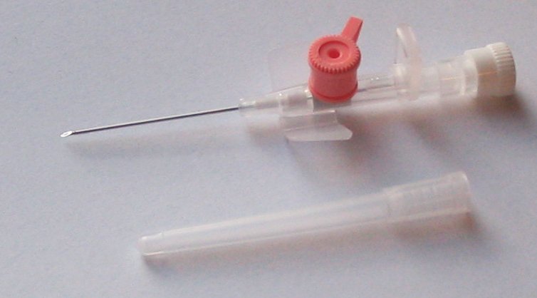 Intravenous injection and peripheral catheter line